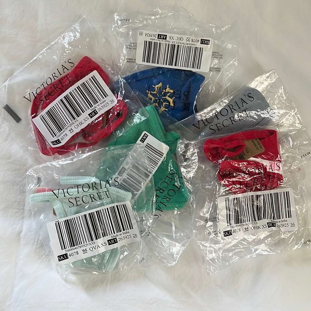 Six pair of Victoria’s Secret PINK XS thong